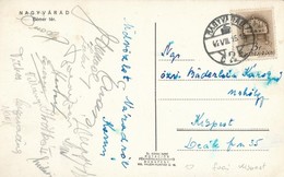 1942 A Kispest Játékosainak (Egresy, Zalai, Csizmadia, Titkos, Hidasi, Ónody, Nagy.) Aláírásai Nagyváradról Küldött Leve - Other & Unclassified