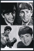 Cca 1965 Beatles Együttes, 3 Db Mai Nagyítás Fekete György (1904-1990) Budapesti Fényképész Gyűjtéséből, 15x10 Cm - Andere & Zonder Classificatie