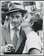 Jean-Paul Belmondo és Jean Seberg A Kifulladásig-ban Filmfotó / Godard:  A Bout De Souffle Movie Photo 18x24 Cm - Other & Unclassified