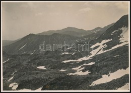 Cca 1910 Retyezát, A Hegység északi Oldala, Erdélyi Mór Felvétele, Hátulján Feliratozva, Pecséttel Jelzett, 11,5×16 Cm / - Other & Unclassified