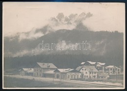 1930 Dobbiaco Vasútállomás / Dobbiaco Railway Station 18x12 Cm - Andere & Zonder Classificatie