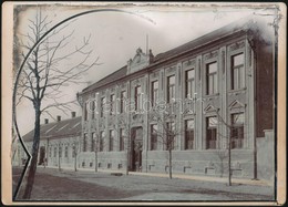 Cca 1890-1900 Keszthely, M. Kir. Állami Polgári Leányiskola épülete, Keményhátú Fotó, Nyomdai Munkára Való Előkészítésse - Other & Unclassified