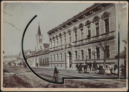 Cca 1890-1900 Keszthely, Kossuth Lajos Utca, Háttérben A Magyarok Nagyasszonya Templom, Keményhátú Fotó, Nyomdai Munkára - Andere & Zonder Classificatie