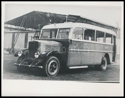 Cca 1937 Budapest, A P.V.K.V. Széchenyi Tér és Megyeri Kertváros Között Közlekedő Autóbusza, Utólagos Előhívás, Hátoldal - Other & Unclassified