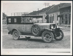 1925 Groszmann és Társa Siklós és Vokány Között Közlekedő Autóbusza, Utólagos Előhívás, Hátoldalon Feliratozva, 9x12 Cm - Other & Unclassified