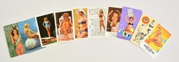 1968-1982 10 Db Hölgyeket ábrázoló Kártyanaptár - Reclame