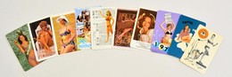 1968-1979 10 Db Hölgyeket ábrázoló Kártyanaptár - Advertising
