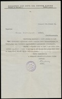 1936 Bp., A Budapesti Aut. Orthodox Izraelita Chevra Kadisa Levele Blau Károlynénak, Az Orthodox Izraelita Nőegylet Elnö - Andere & Zonder Classificatie