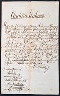 1864 Pesten Kiállított Chalitza Bizonyítvány. A Chalitza Szertartás Során A Fiúgyermek Nélkül Maradt özvegy Nyilatkozato - Other & Unclassified