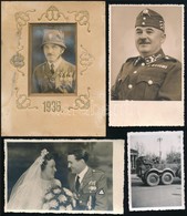 Cca 1930-1940 12 Db Vegyes Katonafotó, Egy Részük Hátulján Feliratozva, Különböző Méretben - Other & Unclassified
