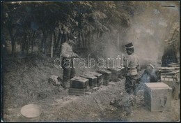 1913 A Román Hadsereg Mozgósítása. Tábori Konyha. Korabeli Sajtófotó, Hozzátűzött Szöveggel / 1913 The Romanian Army. Fi - Andere & Zonder Classificatie