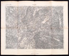 Cca 1891 Salzburg, 1:75000, K.u.k. Militär-geographisches Institut, 47,5×62 Cm - Andere & Zonder Classificatie