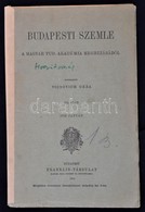 1919 Budapesti Szemle. 1919 Január, 505. Szám. Szerk.: Voinovich Géza. Bp., Franklin-Társulat, 80 P. Kiadói Papírkötés,  - Unclassified