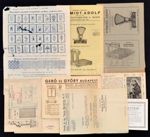 Cca 1920-1940 Vegyes Nyomtatvány Tétel, összesen 10 Db, Főként Reklám Nyomtatványok, Többek Közt Gerő és Győry Redőny- é - Zonder Classificatie