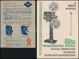 Cca 1930-1940 Filmvetítő Gépek Prospektusai, 3 Db - Zonder Classificatie