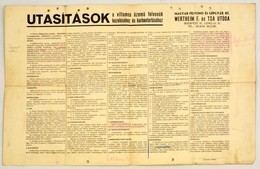 Cca 1930 Wertheim Felvonó Kezelési Utasítás Nagyméretű 55x31 Cm - Unclassified