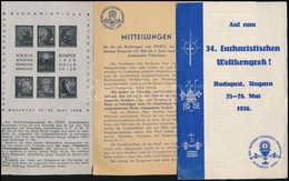 1938 A Budapesti Eucharisztikus Kongresszus 3 Db Német Nyelvű Szórólapja - Unclassified