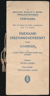 1941 A Magyar Nemzeti Bank Pénzjegynyomda Férfikara énekkari Díszhangversenye Újvidéken Műsorfüzet - Unclassified