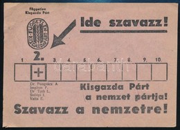 1947 A 'Független Kisgazda Párt A Nemzet Pártja!' - Választási Szórólap - Zonder Classificatie