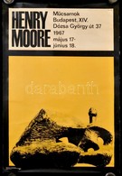 1967 Papp Gábor (1918-1982): Henry Moore, Műcsarnok, Kiállítás Plakát, Restaurált, 82x56 Cm - Andere & Zonder Classificatie