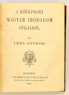 Colligátum, Nagyrészt Militária Témában: Imre Sándor: A Középkori Magyar Irodalom Stíljáról, Béri Gyula: Pascal Gondolat - Unclassified