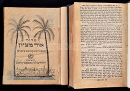 2 Db Héber Nyelvű Könyv, Egészvászon Kötésben, Javításokkal - Unclassified
