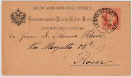 Österr. 1883, 5 Kr. GSK Nach Italien   , #9108 - Briefkaarten