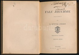 Br. Eötvös József: A Falu Jegyzője. II. Kötet. Br. Eötvös József összes Munkái. Bp., 1891, Könyves Kálmán, Ráth Mór. Neg - Zonder Classificatie