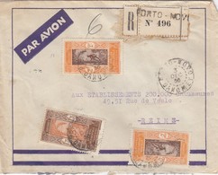 LETTRE DAHOMEY. 3 12 36.  RECOMMANDE PORTO-NOVO  POUR LA FRANCE - Briefe U. Dokumente