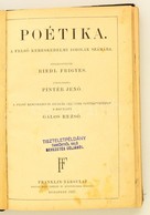 Poétika. A Felső Kereskedelmi Iskolák Számára. Szerk.: Riedl Frigyes. Átdolgozta: Pintér Jenő. A Felső Kereskedelmi Isko - Unclassified