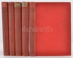 Taine Hippolit Adolf: Az Angol Irodalom Története I-V. Fordította Csiky Gergely. Bp., 1881-1885, MTA. Kiadói Egészvászon - Zonder Classificatie