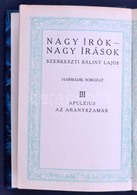 Apuleius: Az Aranyszamár. Fordította Révay József. Bp., 1924, Genius. 294 P. Korabeli  Jó állapotú Félbőrkötésben. A Kön - Zonder Classificatie