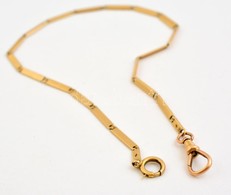 Art Deco óralánc. 14 K Arany 14,5 G, 36 Cm / Art Deco Gold Watch Chain 14,5g. 36 Cm - Andere & Zonder Classificatie