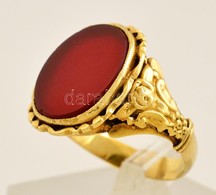 Régi, Karneolköves Arany Pecsétgyűrű. 14K / Vintage 14 C Gold Ring With Carneol Gem. 5,44 G, Size: 63 - Andere & Zonder Classificatie