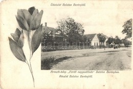 T4 Balatonberény, Armuth-telep, Fürdő Nagyszálloda, Utcakép. Floral (EM) - Zonder Classificatie