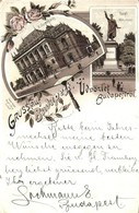 T2/T3 1895 (Vorläufer!) Budapest, Operaház, Petőfi Szobor, Kunstanstalt Regel & Krug Floral, Art Nouveau, Litho (EK) - Zonder Classificatie