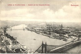 ** T2/T3 Budapest, Látkép Az Erzsébet Híddal. Divald Károly 1665-1907. (EK) - Zonder Classificatie