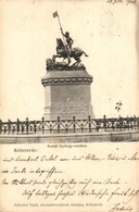 T2/T3 Kolozsvár, Cluj; Szent György Szobor. Schuster Emil Kiadása / Statue (EK) - Zonder Classificatie