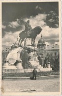 T3 Kolozsvár, Cluj; Mátyás Király Szobra / King Mathias Statue, 'vissza' So. Stpl - Unclassified