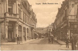 * T3 Lugos, Lugoj; Deák Ferenc Utca, Corso Kávéház, Stöhr Ferenc üzlete / Street View, Cafe, Shops (Rb) - Unclassified