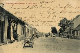 * T3 Marosújvár, Ocna Mures; Mikó Utca, Moga A.N. üzlete. W.L. 1596. / Street View With Shop (Rb) - Zonder Classificatie