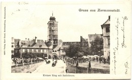 T3 Nagyszeben, Hermannstadt, Sibiu; Kleiner Ring, Raththurm / Kis Körút, Várostorony / Square, Tower (fa) - Zonder Classificatie