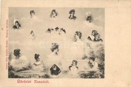 ** T2/T3 Kassa, Kosice; Üdvözlőlap Hölgyekkel. László Béla Kiadása, Kemény Felvétele / Greeting Card With Ladies (kis Sz - Zonder Classificatie