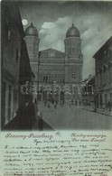T2/T3 1899 Pozsony, Pressburg, Bratislava; Neológ Zsinagóga, Este / Synagogue, Night (EK) - Zonder Classificatie