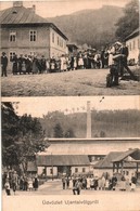 T3 Újantalvölgy, Utekác; Utcakép A Falubeliekkel, üveggyár. Karinger Károly Fényképész / Street View With The Villagers, - Zonder Classificatie