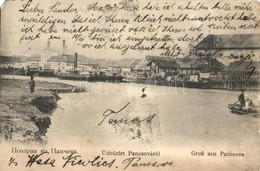 T4 Pancsova, Pancevo; Kikötő A Temesen / Port View On The River  (EM) - Zonder Classificatie