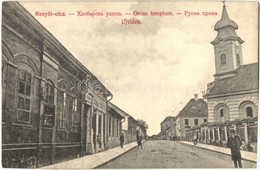 T3 Újvidék, Novi Sad; Kenyér Utca, Orosz Templom. J. Singer Hoffotograf / Street View, Orthodox Church (ázott Sarok / We - Zonder Classificatie