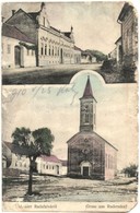 T4 Radafalva, Rudersdorf; Templom, Utcakép. Stefán Domján Kiadása / Church, Street View (b) - Unclassified