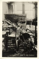 ** T1/T2 1934 Vienna, Wien II. Café Goethehof / Destroyed Café Interior After The Austrian Civil War, Shot To Pieces - Zonder Classificatie