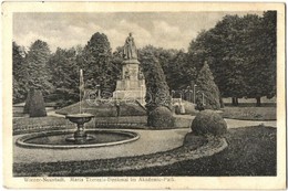 T2/T3 Wiener Neustadt,Maria Theresia Denkmal Im Akademie Park / Monument In Park  (EK) - Zonder Classificatie